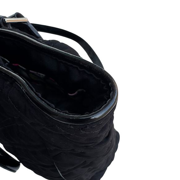 Vera Bradley Large Black Quilted Commuter Tote Bag Travel Work Purse - Picture 8 of 15